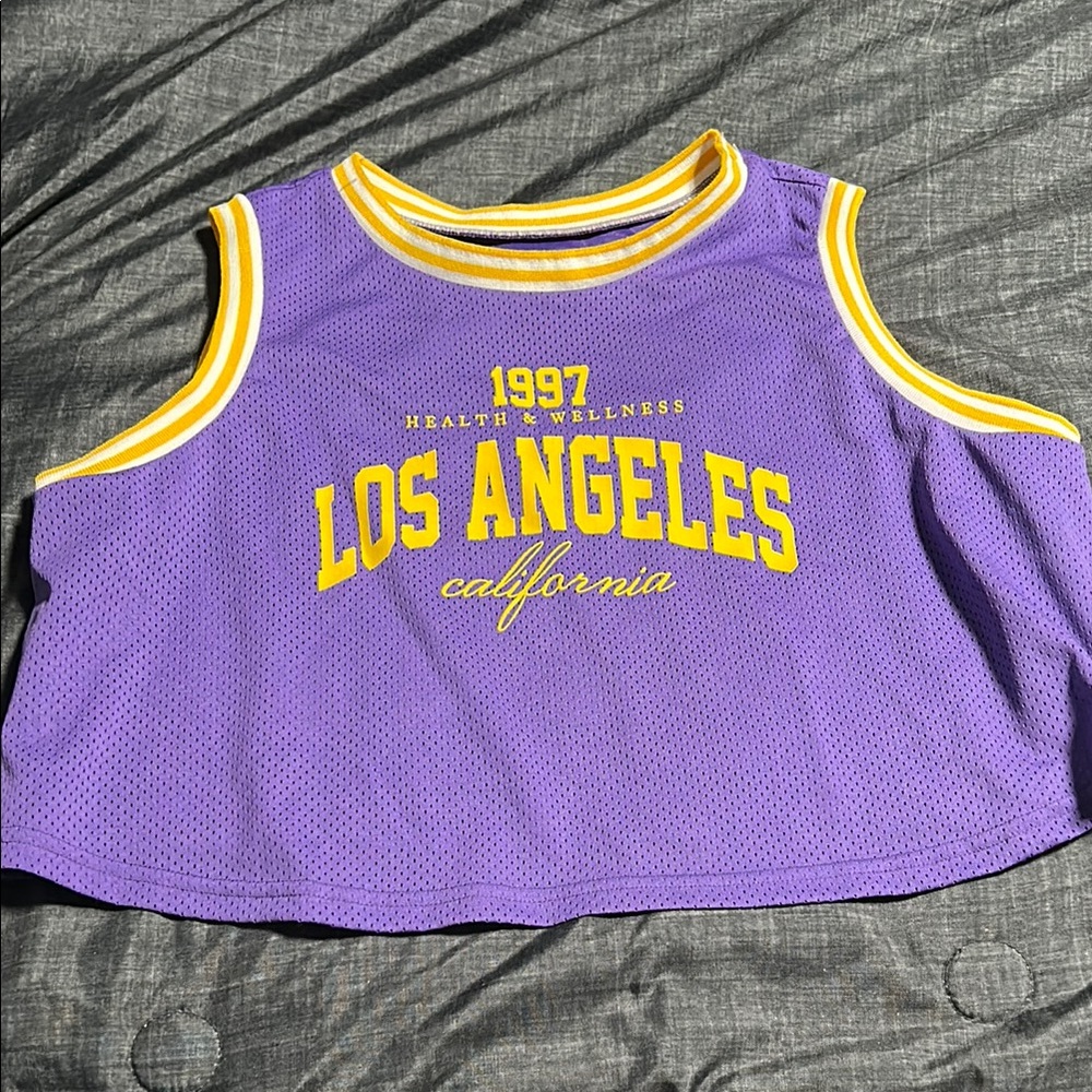 Purple Los Angeles Crop Top